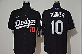Dodgers 10 Justin Turner Black 2020 Nike Cool Base Jersey,baseball caps,new era cap wholesale,wholesale hats